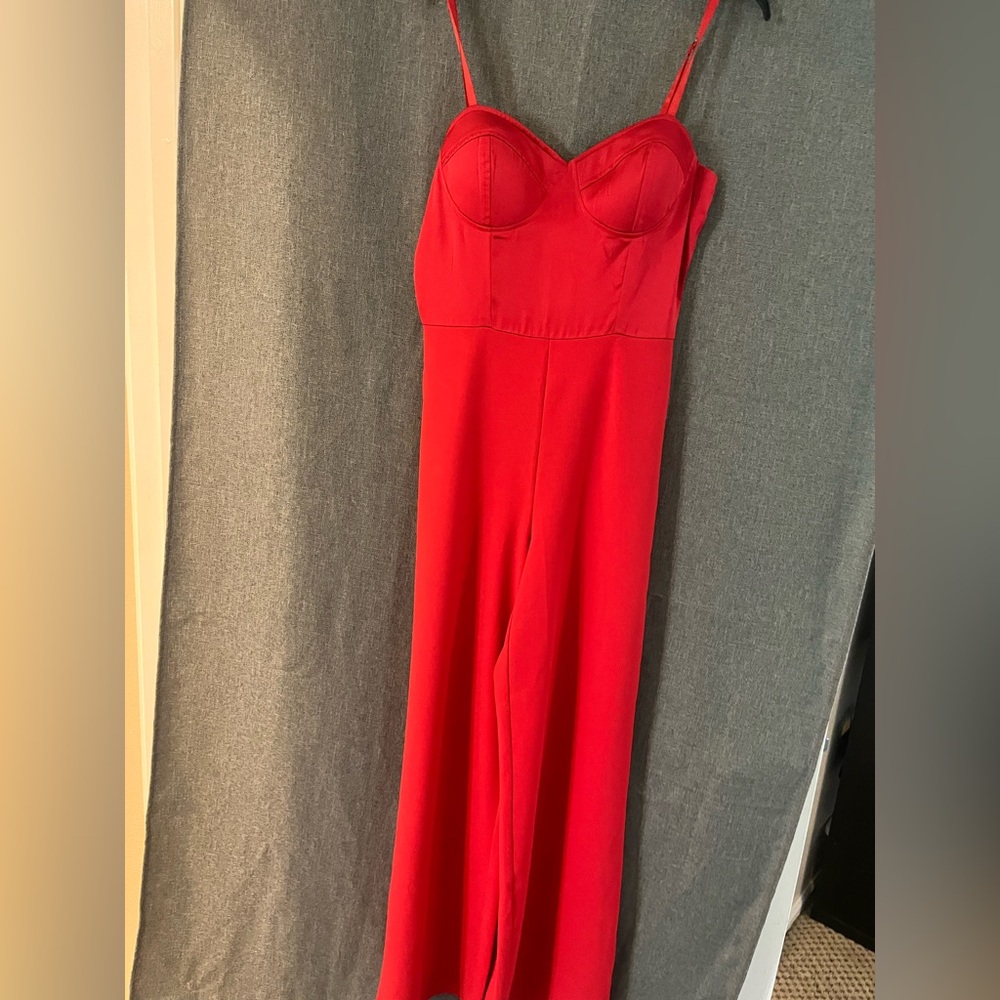 Guess Vibrant Red Jumpsuit with Straps